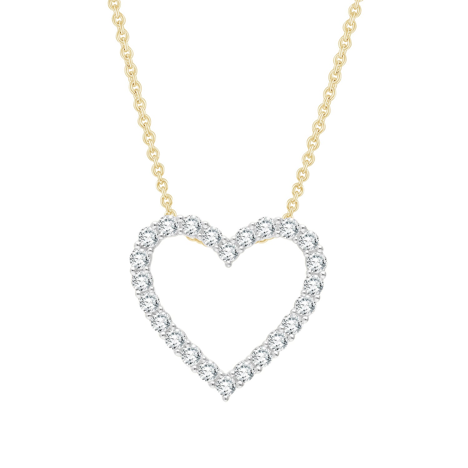0.50ct Lab Grown Diamond Necklace in 9K Yellow Gold